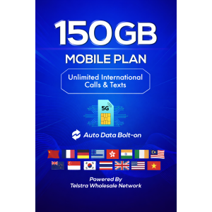 t1xperts 5g mobile plan 29gb auto top up unlimited calls & texts* to selected countries*