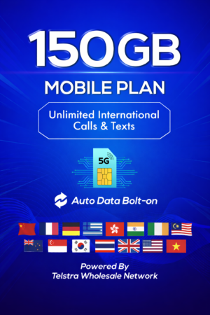 t1xperts 5g mobile plan 29gb auto top up unlimited calls & texts* to selected countries*