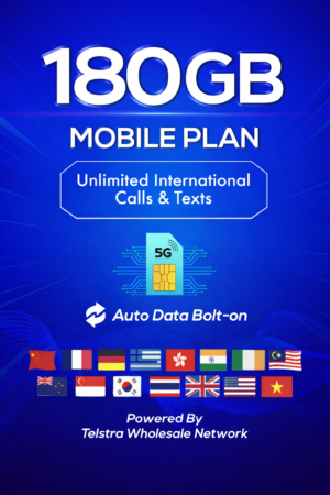 t1xperts 5g mobile plan 29gb auto top up unlimited calls & texts* to selected countries*