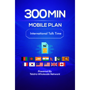 300 minute international talktime